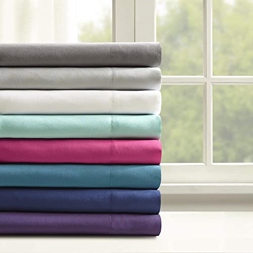 Comfort Spaces CS20-0116 Microfiber Set 14" Deep Pocket, Wrinkle Resistant All Around Elastic-Year-Round Cozy Bedding Sheet, Matching Pillow Cases, Twin, Aqua