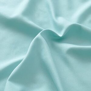 Comfort Spaces CS20-0116 Microfiber Set 14" Deep Pocket, Wrinkle Resistant All Around Elastic-Year-Round Cozy Bedding Sheet, Matching Pillow Cases, Twin, Aqua