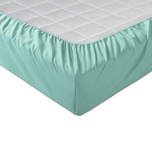 Comfort Spaces CS20-0116 Microfiber Set 14" Deep Pocket, Wrinkle Resistant All Around Elastic-Year-Round Cozy Bedding Sheet, Matching Pillow Cases, Twin, Aqua