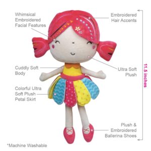 Adora Softies Blossom Plush Doll, 11.5" Girl Doll For Educational Fun Play and Bedtime! Gift For Ages 0 and Up - Blossom