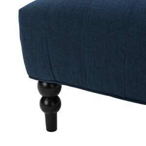 Christopher Knight Home Toddman High-Back Fabric Club Chair, Dark Blue 33.75D x 27.25W x 38.5H in