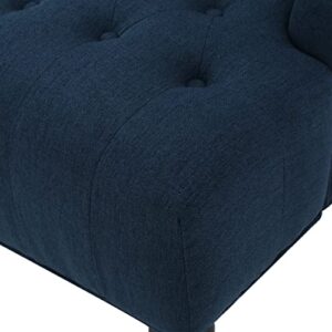 Christopher Knight Home Toddman High-Back Fabric Club Chair, Dark Blue 33.75D x 27.25W x 38.5H in