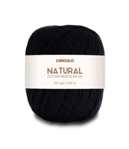 natural cotton maxcolor 4/6 by círculo – 247 yds, 7 oz – light worsted – 100% brazilian virgin cotton (pack of 1 ball) (8990)