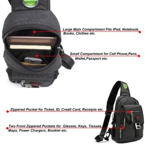 NICGID Sling Bag Chest Shoulder Backpack Crossbody Bags for iPad Tablet Outdoor Hiking Men Women