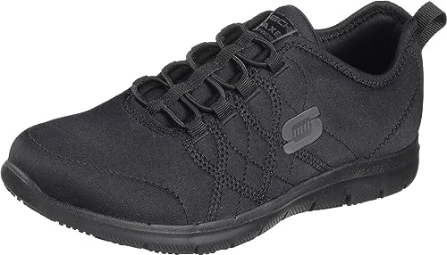 Skechers Women's Ghenter Srelt Work Shoe, Black, 6 M US