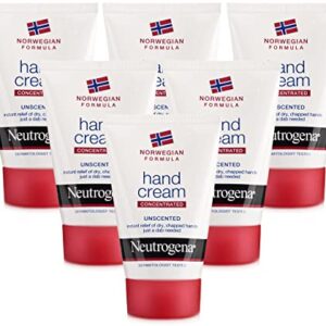 Neutrogena Concentrated Hand Cream, Unscented, Norwegian Formula,Travel Size (1.69 Ounce, Pack of 6)