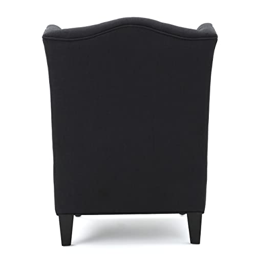 Christopher Knight Home Toddman High-Back Fabric Club Chair, Dark Charcoal Dimensions: 27.25”D x 33.75”W x 38.50”H