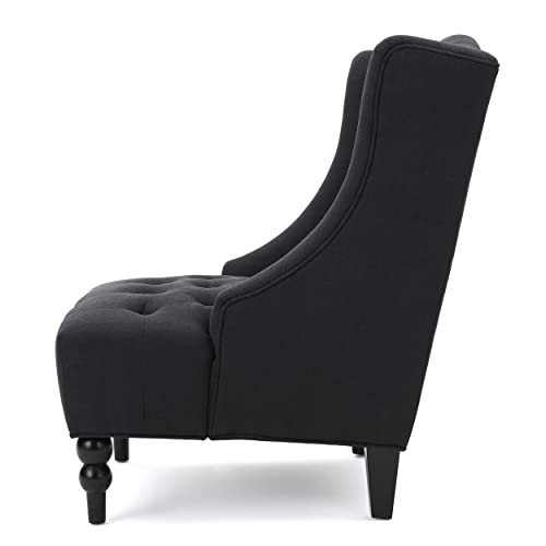 Christopher Knight Home Toddman High-Back Fabric Club Chair, Dark Charcoal Dimensions: 27.25”D x 33.75”W x 38.50”H