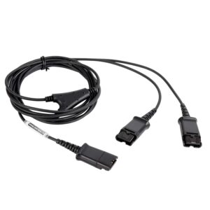 voicejoy headset quick disconnect cord y adapter trainer cable,workable for plantronics headsets,qd splitter cable