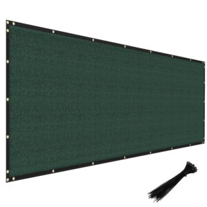 windscreen4less 4' x 50' privacy fence screen heavy duty windscreen fencing cover windblock mesh fabric shade cloth with brass grommtes for garden yard pool deck carport construction, green