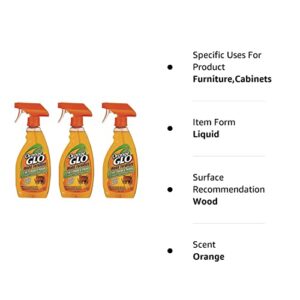 Glo 640823841079 (Pack of 3) Wood Furniture 2-in-1 Clean and Polish, 48 Fl Oz total