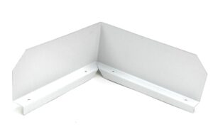 gutter valley splash guard - bent (low gloss white (3 ct))