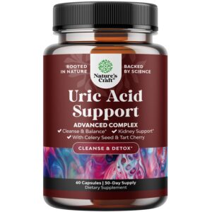 vegan uric acid cleanse and detox - daily kidney cleanse and uric acid support for adults - tart cherry extract capsules with detox cleanse herbal blend for men and women's joints kidneys and more