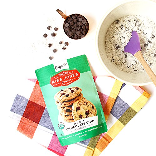 Miss Jones Baking Organic Cookie Mix, Non-GMO, Vegan-Friendly, Packed with Morsels: Sea Salt Chocolate Chip (Pack of 3)