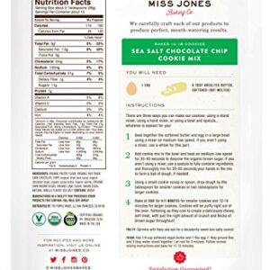 Miss Jones Baking Organic Cookie Mix, Non-GMO, Vegan-Friendly, Packed with Morsels: Sea Salt Chocolate Chip (Pack of 3)