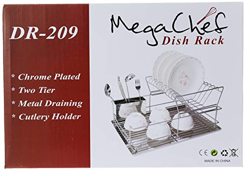 Megachef Mega Chef 15 1/2-inch Stainless Iron Shelf Dish Rack, Chrome Plated (94396414M) (93596414M)