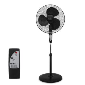 black+decker bfsr18b 18 inches stand fan with remote, black