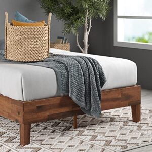 Zinus Marissa 12 Inch Deluxe Wood Platform Bed / No Box Spring Needed / Wood Slat Support / Antique Espresso Finish, Full