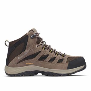 Columbia Mens Crestwood Mid Waterproof Boot Hiking Shoe, Cordovan/Squash, 9.5 US