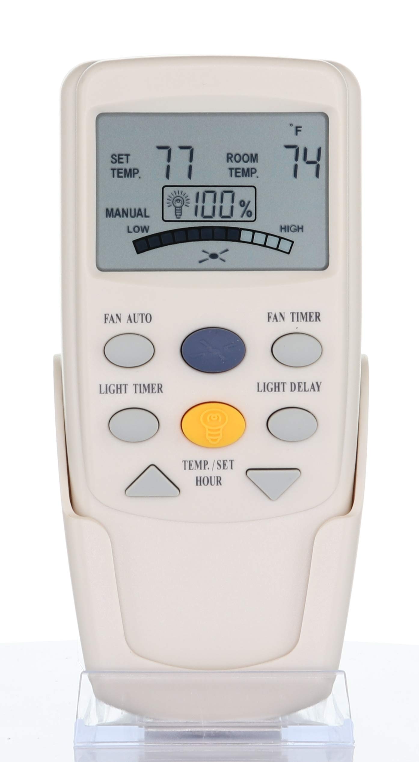 Anderic Replacement FAN-9T with FAN TIMER key Thermostatic Remote Control for Hampton Bay Ceiling Fans - FAN9T (FCC ID: L3HFAN9T, PN: FAN9T)