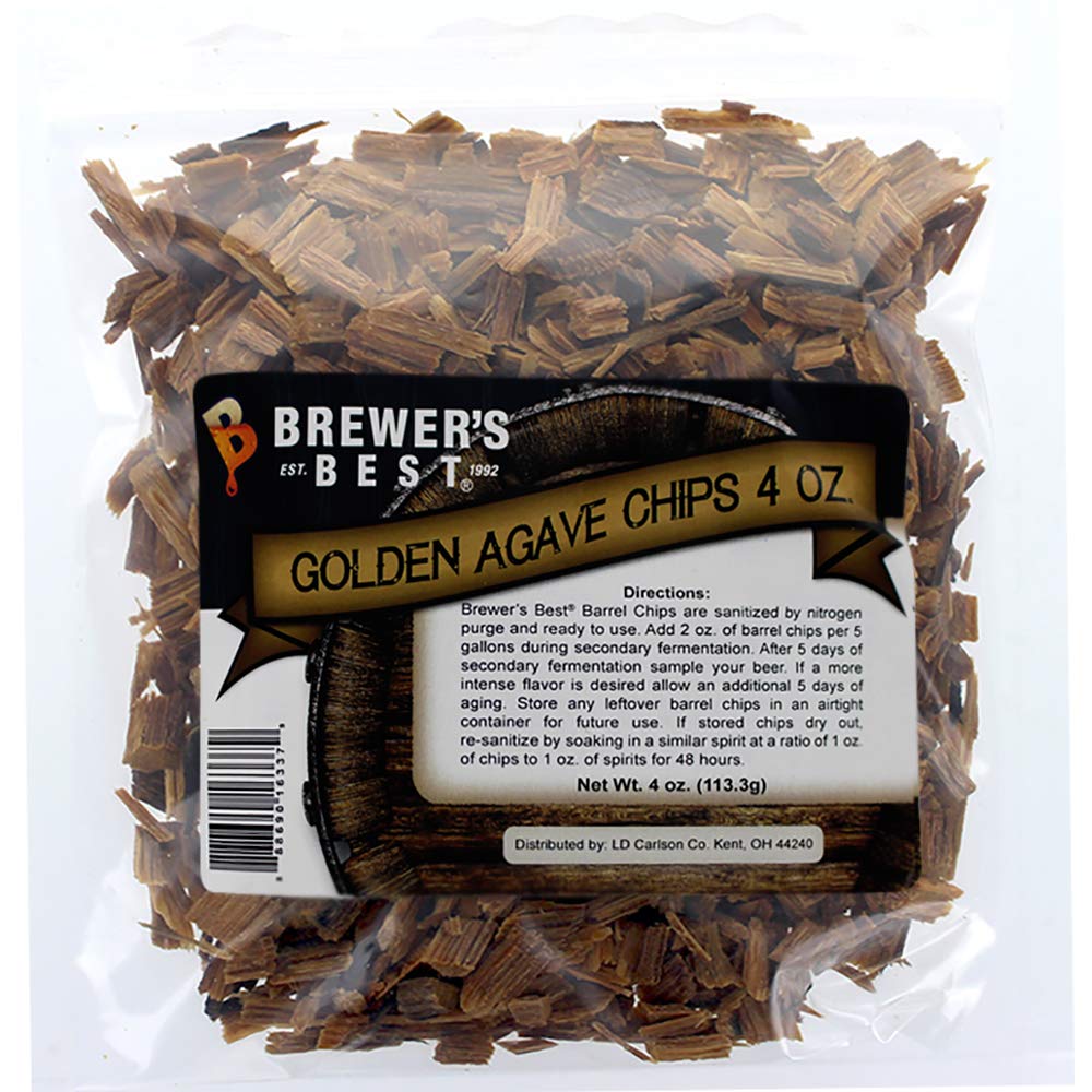 Home Brew Ohio 6337A Brewer"s Best Barrel Chips Golden Agave - 4 Ounces, brown