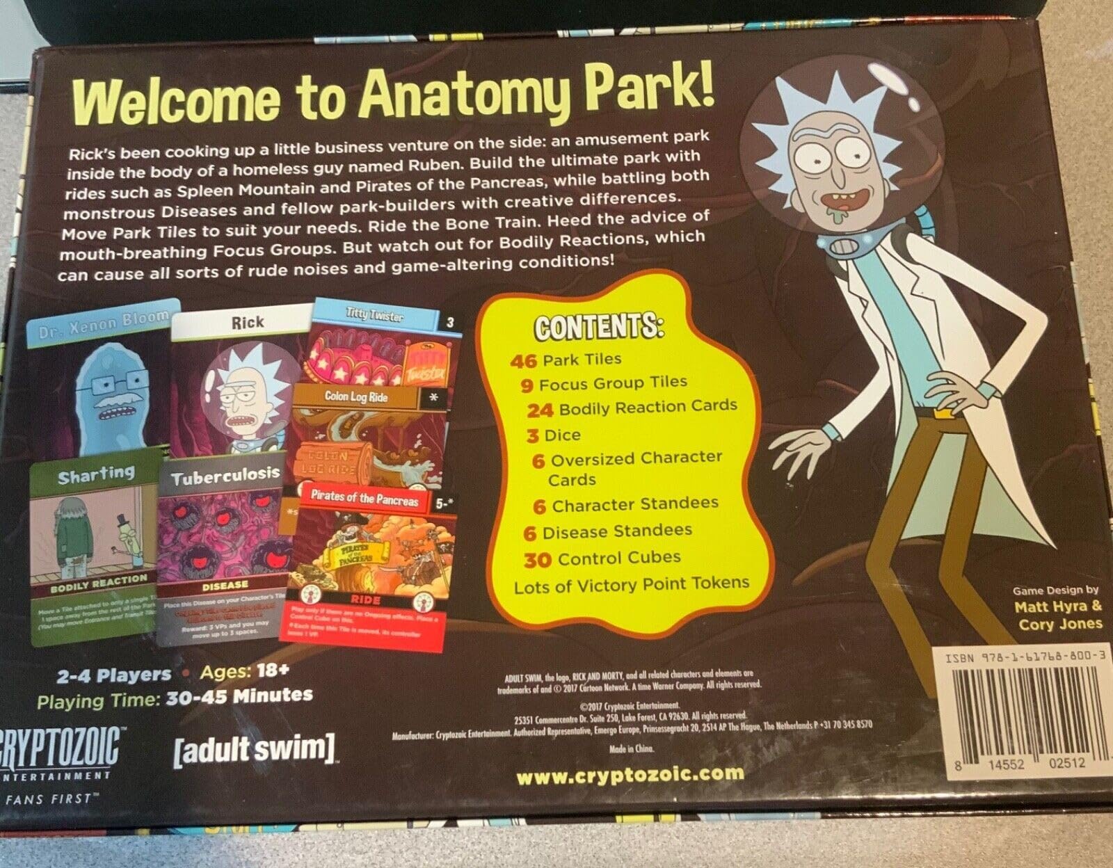 Cryptozoic Entertainment Rick and Morty Anatomy Park Game, 180 months to 1188 months