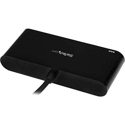 StarTech.com 3 Port USB-C Hub with Gigabit Ethernet & 60W Power Delivery Passthrough Laptop Charging - USB-C to 3x USB-A (USB 3.0 SuperSpeed 5Gbps) - USB 3.1/3.2 Gen 1 Type-C Adapter Hub (HB30C3AGEPD)