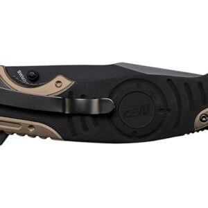 Smith & Wesson M&P SWMP13BS 8.2in High Carbon S.S. Folding Knife with 3.5in Serrated Clip Point Blade and Aluminum Handle for Tactical, Survival and EDC