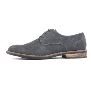 Bruno Marc Men's URBAN-08 Grey Suede Leather Lace Up Oxfords Shoes - 12 M US