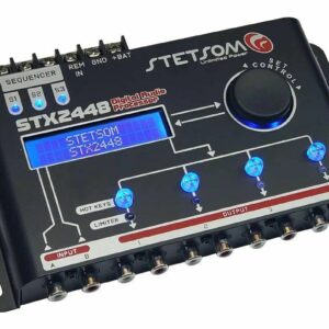 Stetsom STX 2448 DSP Crossover & Equalizer 4 Channel Full Digital Signal Processor (Sequencer) 2.4 Remote Relay