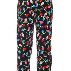 6339-10122-L Just Love Women's Plush Pajama Pants - Petite to Plus Size Pajamas,Black - Light Up,Large