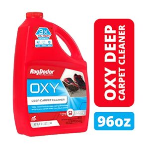 Rug Doctor Triple-Action Oxy Carpet Cleaner Deep Cleans, Deodorizes, and Refreshes Carpet & Upholstery, 96 oz, Daybreak Scent, Professional-Grade, RED