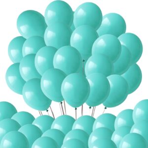 neo loons® 100 pcs 5" pastel turquoise blue premium latex balloons - great for kids, adult birthdays, weddings, receptions, baby showers, water fights, or any celebration