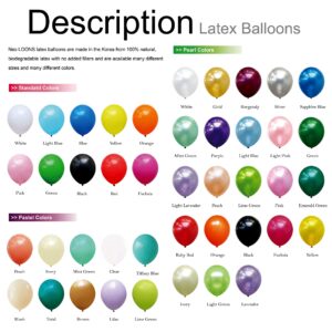 Neo LOONS® 100 pcs 5" Pastel Turquoise Blue Premium Latex Balloons - Great for Kids, Adult Birthdays, Weddings, Receptions, Baby Showers, Water Fights, or Any Celebration