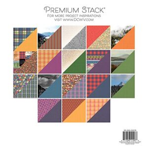 American Crafts PS-005-00575 Card Stock Adventurer Premium Printed Cardstock Stack, 12"X12"