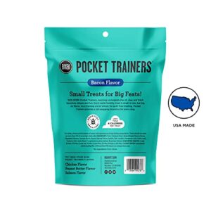 BIXBI Pocket Trainers, Bacon (6 oz, 1 Pouch) - Small Training Treats for Dogs - Low Calorie and Grain Free Dog Treats, Flavorful Pocket Size Healthy and All Natural Dog Treats