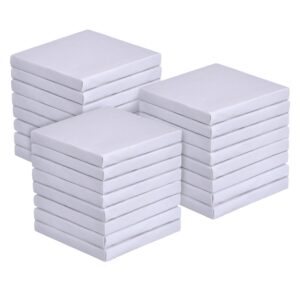 mini canvas panels for painting craft drawing, 24 pack (3 by 3 inch)