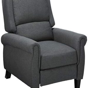 Christopher Knight Home Haddan Fabric Recliner, Charcoal