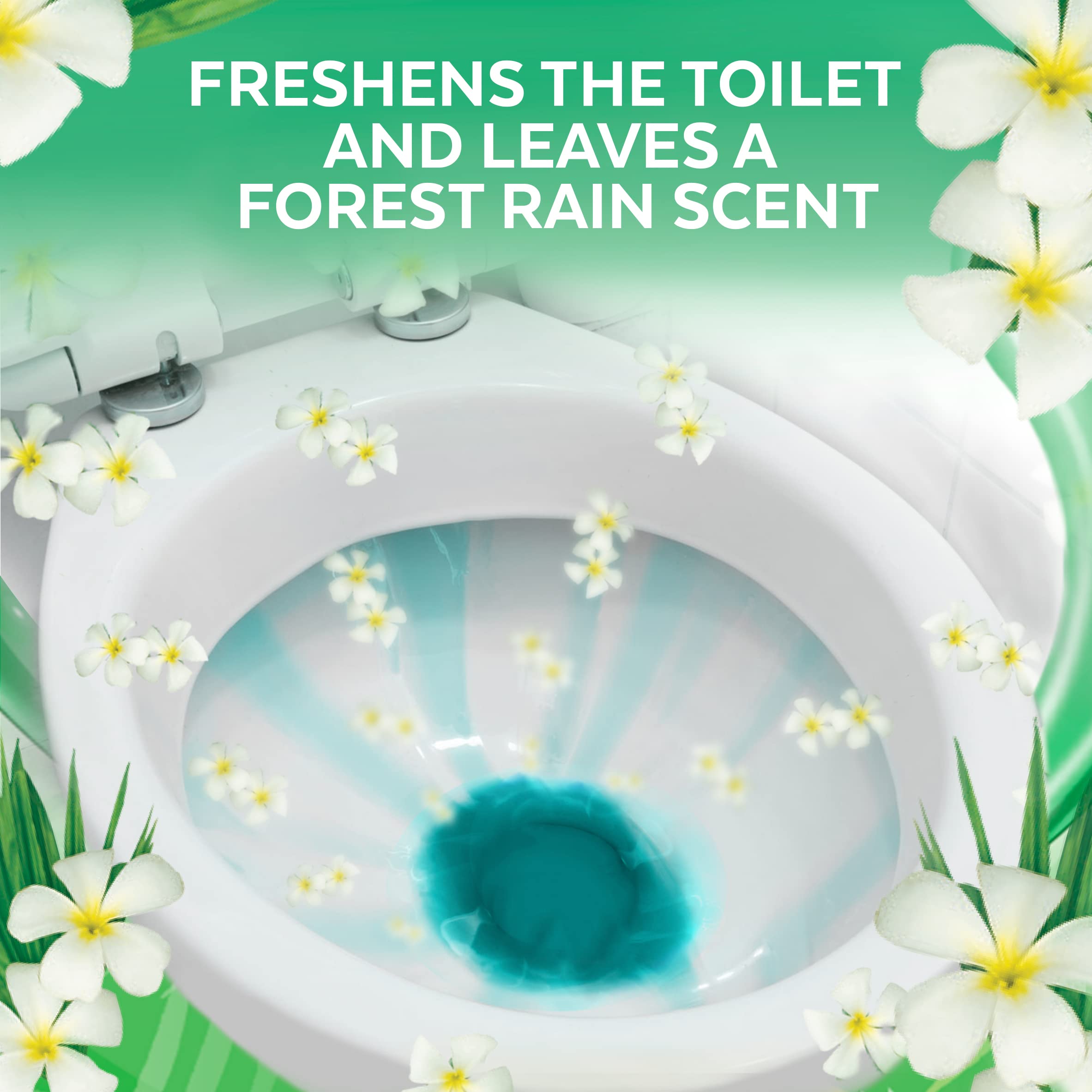 Lysol Fresh Cling Toilet Bowl Cleaner, Forest Rain Scent, 24 Ounces (Pack of 4)