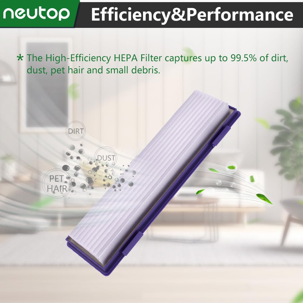 Neutop Replacement Filters Compatible with Neato Connected D3 D4 D Series D75 D80 D85 and Botvac Series 65 70e 75 80 85 Robot Vacuum Parts Accessories High Performance, 7-Pack.