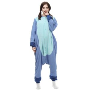 ROYAL WIND Halloween Adult Onesie Pajamas Costume Sleeping Wear Unisex Teen Blue