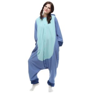 ROYAL WIND Halloween Adult Onesie Pajamas Costume Sleeping Wear Unisex Teen Blue