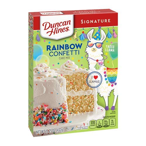 Duncan Hines Signature Perfectly Moist Rainbow Confetti Cake Mix 15.25 Ounce