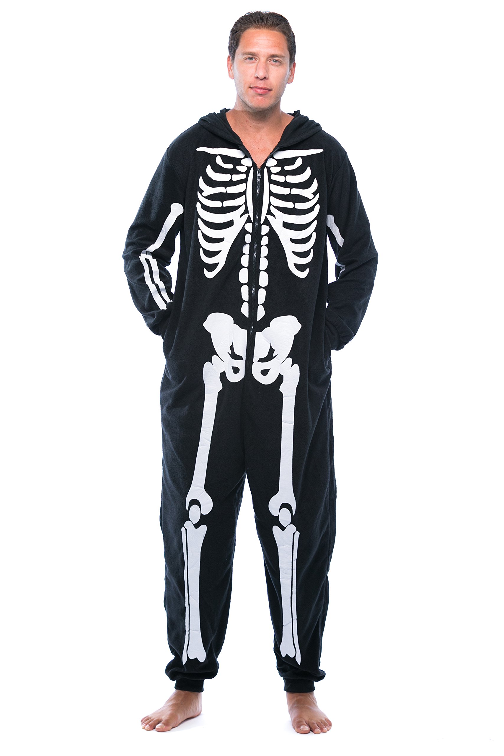 #followme M6259-NEW-S Skeleton Adult Onesie Costume