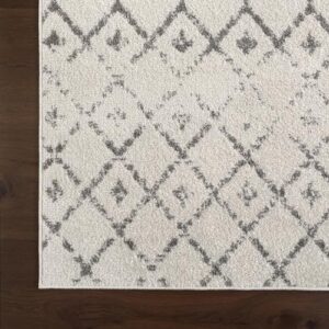 nuLOOM 3x5 Moroccan Blythe Area Rug, Grey, Faded Bohemian Design, Stain Resistant, For Bedroom, Dining Room, Living Room, Hallway, Office, Kitchen, Entryway