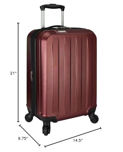 Elite Luggage Expandable Hardside Spinner Luggage, Burgundy, Carry-on 21-Inch