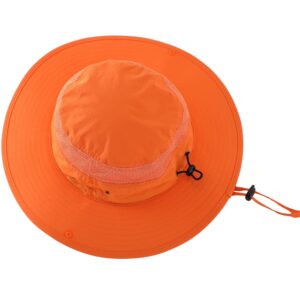 Connectyle Outdoor Mesh Sun Hat Wide Brim Sun Protection Hat Summer Fishing Hunting Hiking Gardenig Hat Orange