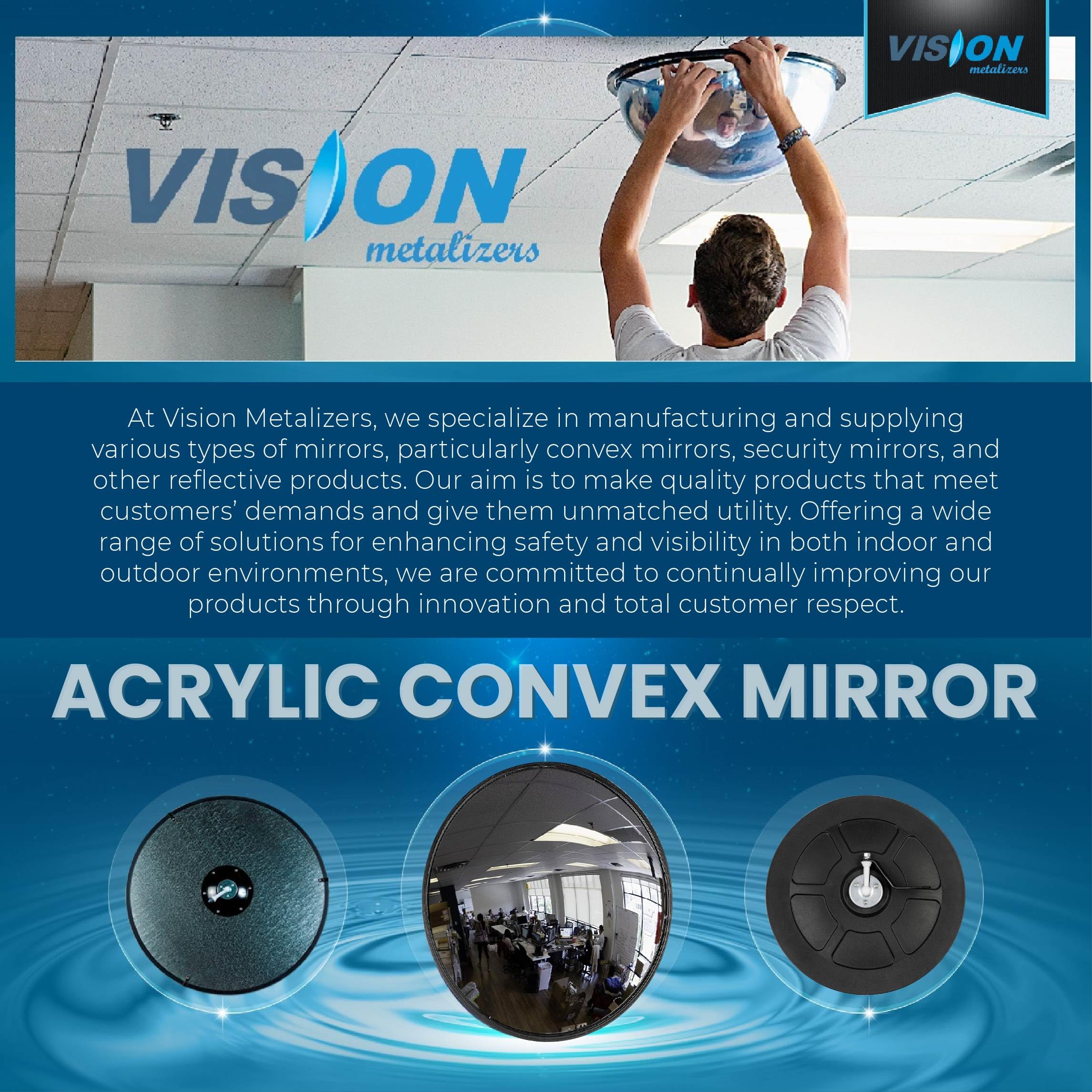 Vision Metalizers - OC2600 26” Acrylic Outdoor Convex Mirror -