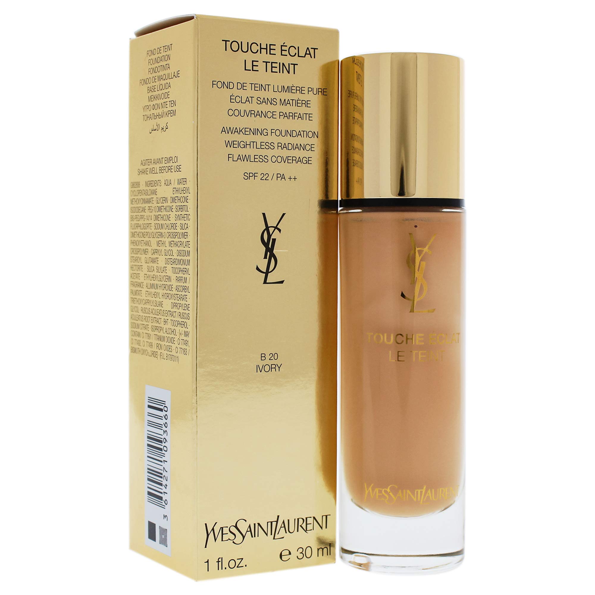 Yves Saint Laurent Awakening Foundation Spf 22 - B20 Ivory, 1 Ounce