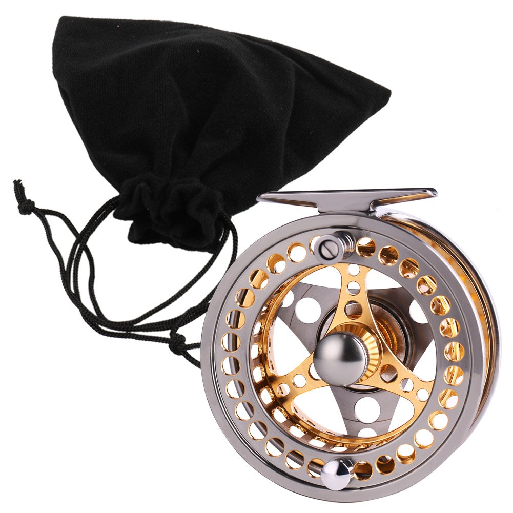 Fly Fishing Reel Large Arbor 2+1 BB with CNC-machined Aluminum Alloy Body and Spool in Fly Reel Sizes 5/6